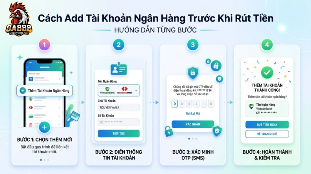 Cách Add Tài Khoản Ngân Hàng Trước Khi Rút Tiền
