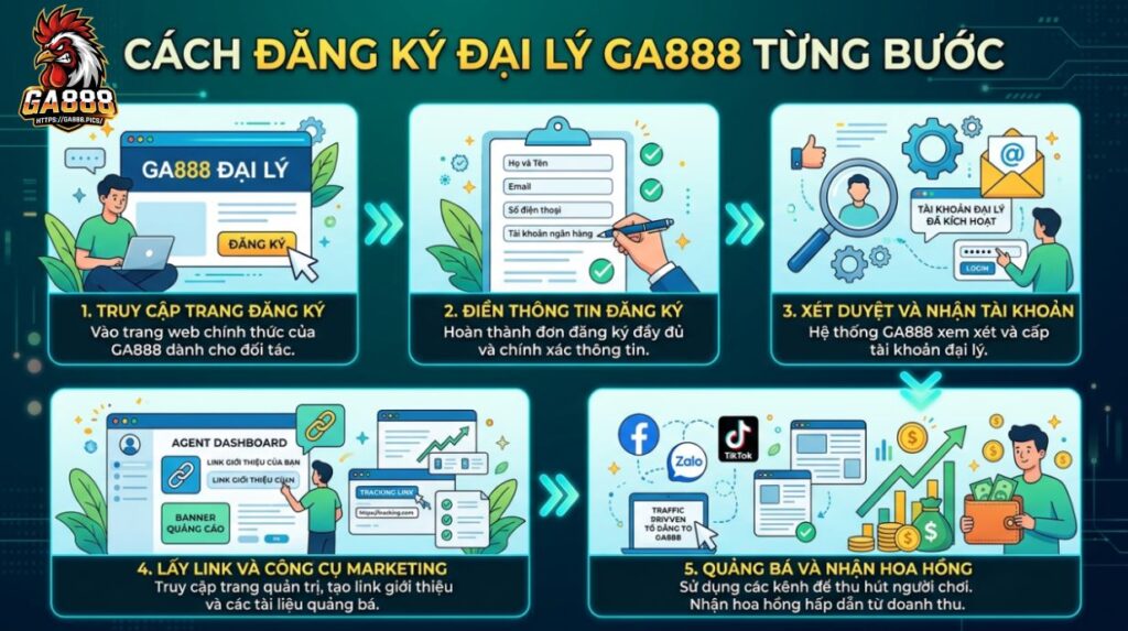 Cách đăng ký đại lý GA888 từng bước