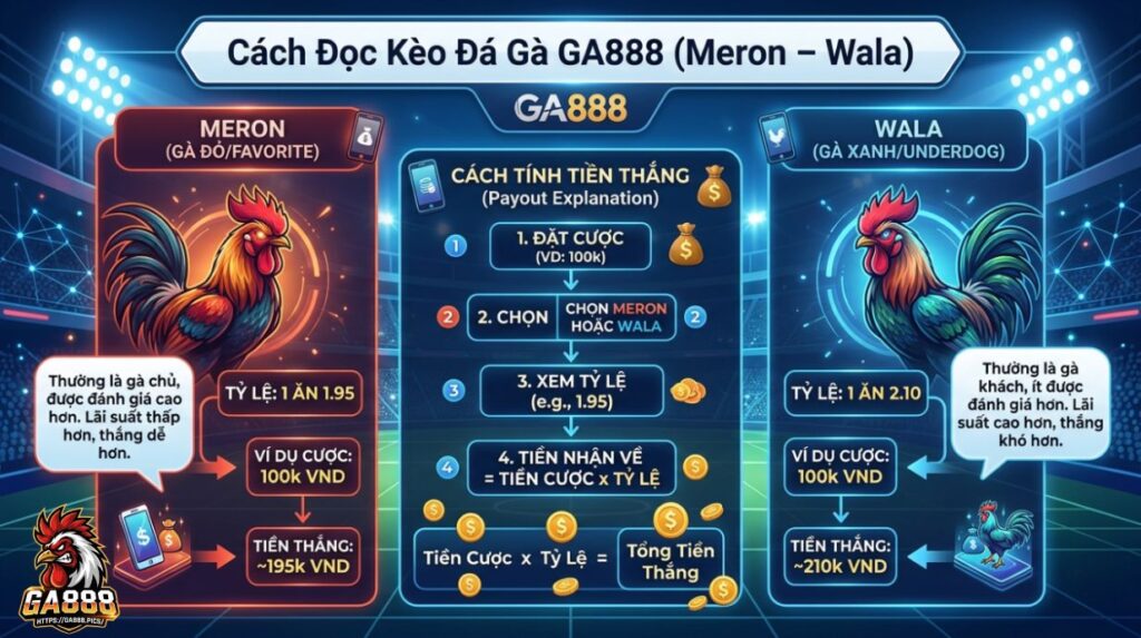 Cách Đọc Kèo Đá Gà GA888 (Meron – Wala)