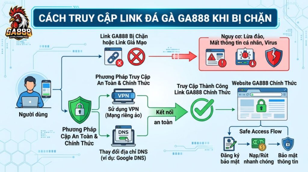 Cách Truy Cập Link Đá Gà GA888 Khi Bị Chặn