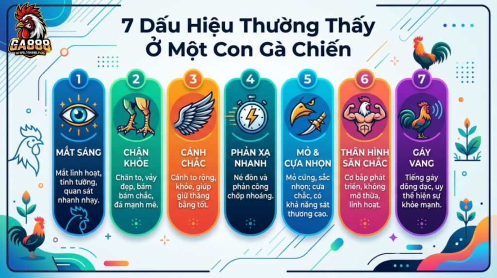 7 Dấu Hiệu Thường Thấy Ở Một Con Gà Chiến