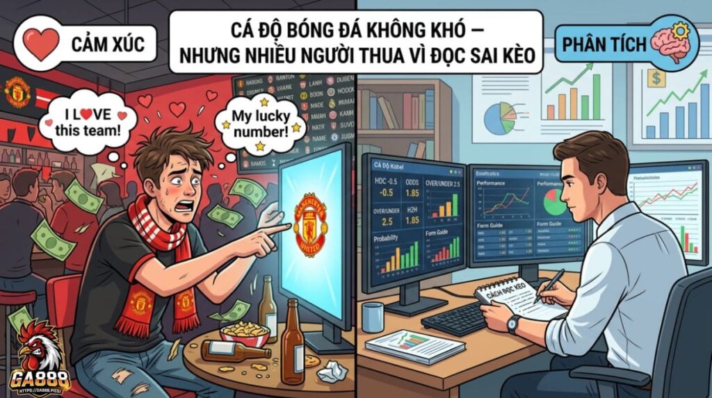 Cá độ bóng đá không khó — nhưng nhiều người thua vì đọc kèo sai