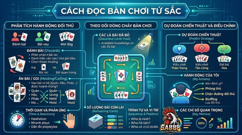 Cách đọc bàn chơi Tứ Sắc