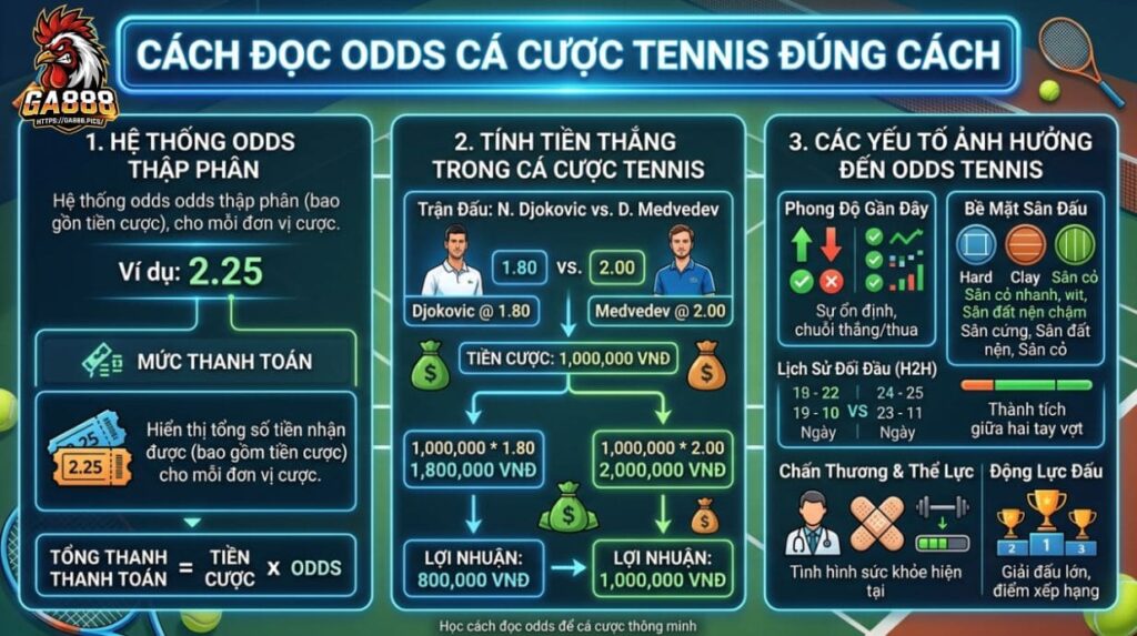 Cách Đọc Odds Cá Cược Tennis Đúng Cách