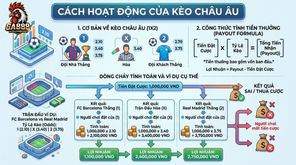 Cách hoạt động của kèo châu Âu
