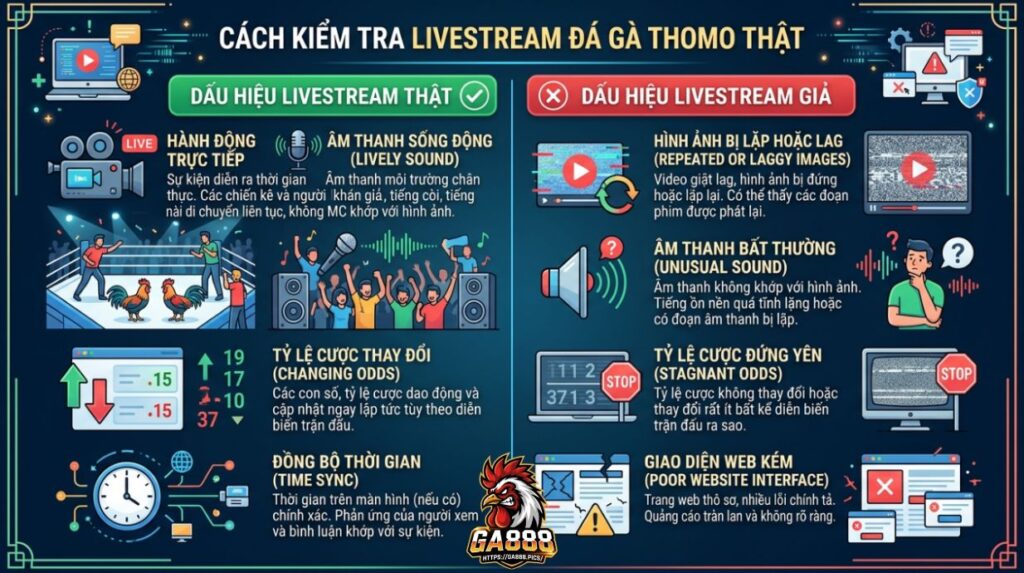 Cách Kiểm Tra Livestream Đá Gà Thomo Thật