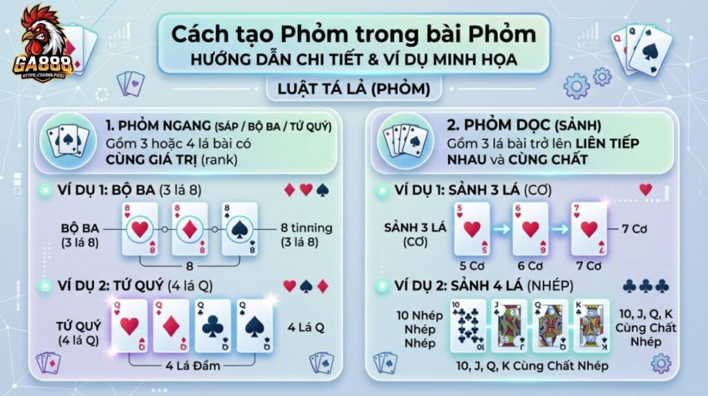 Cách tạo Phỏm trong bài Phỏm