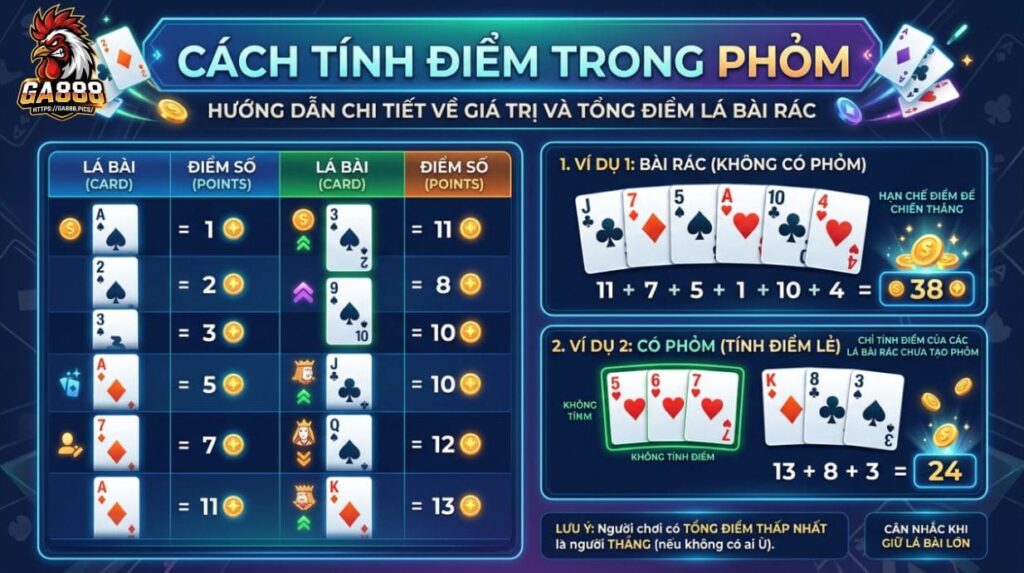 Cách tính điểm trong Phỏm