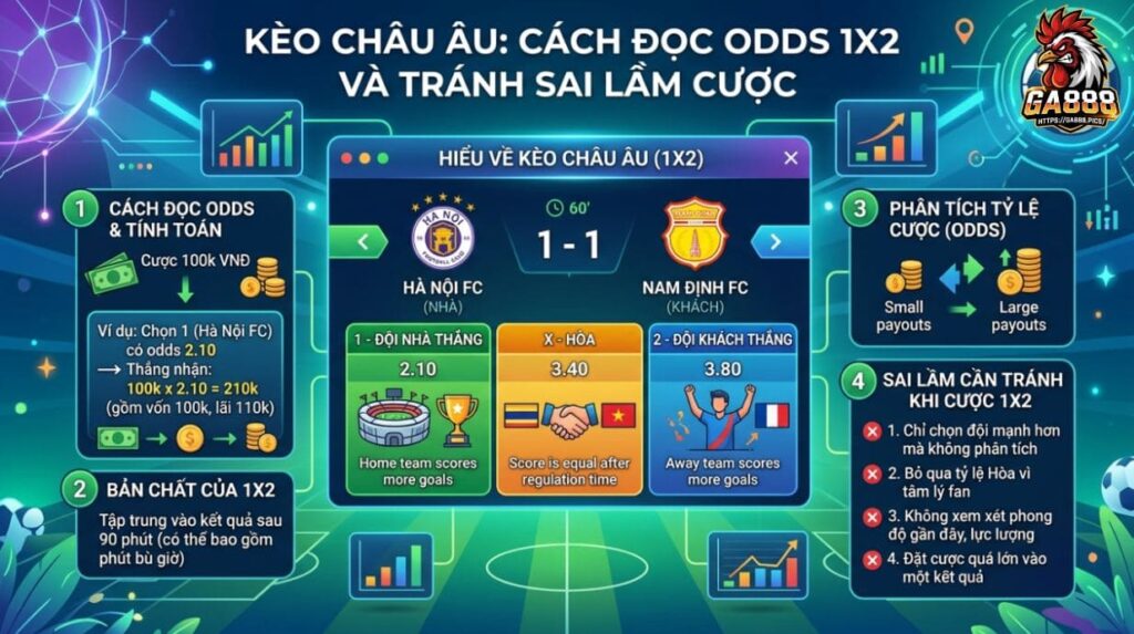 Kèo Châu Âu: Cách Đọc Odds 1X2 Và Tránh Sai Lầm Cược