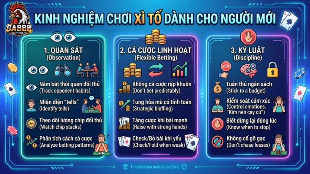Kinh nghiệm chơi Xì Tố dành cho người mới