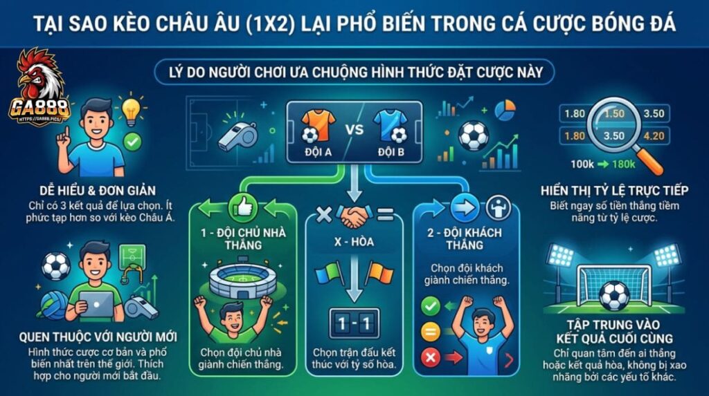 Nguyên nhân kèo châu Âu được ưa chuộng trong cá cược bóng đá