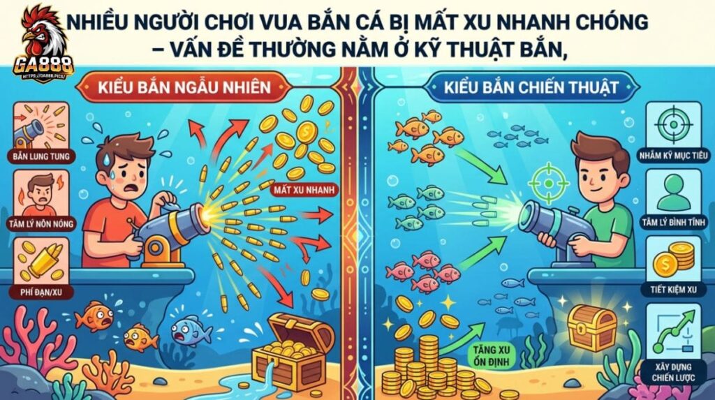 Nhiều người mất xu nhanh khi chơi Vua Bắn Cá – vấn đề thường nằm ở cách bắn