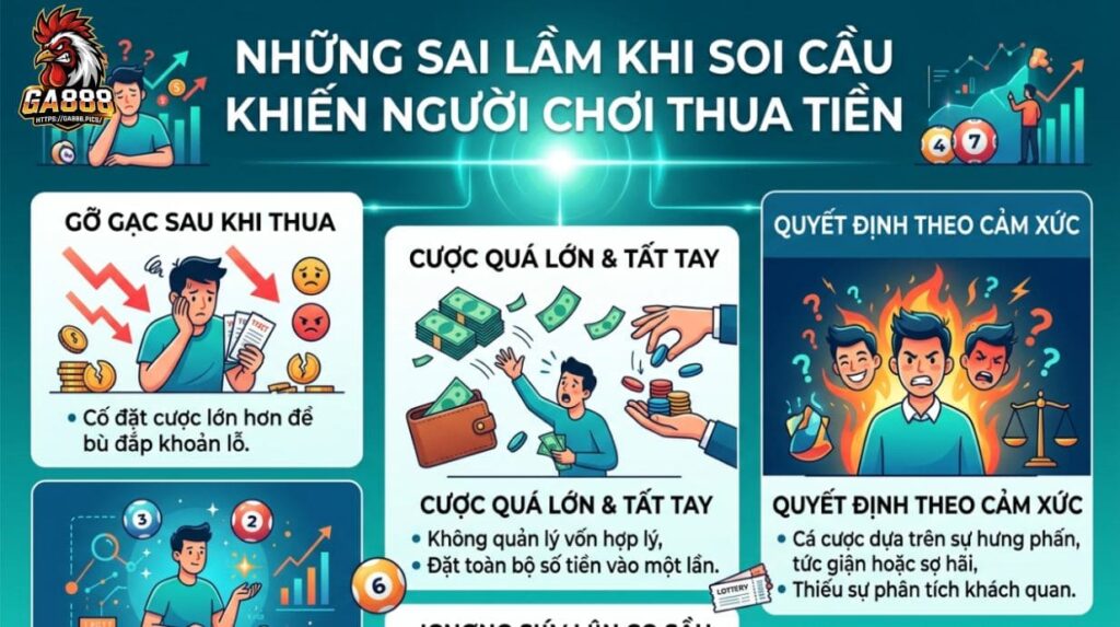 Những sai lầm khi soi cầu khiến người chơi thua tiền