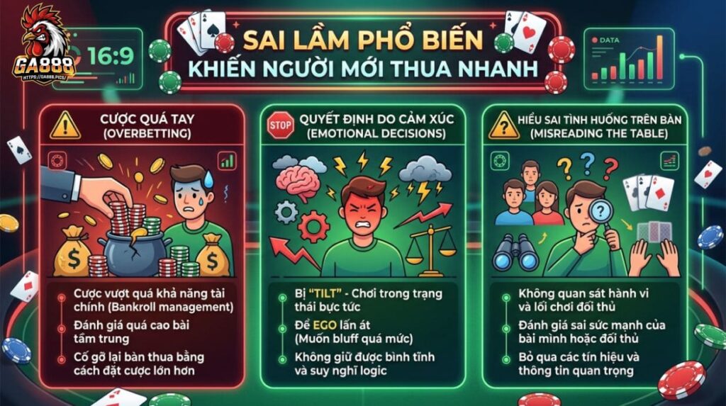 Sai lầm phổ biến khiến người mới thua nhanh