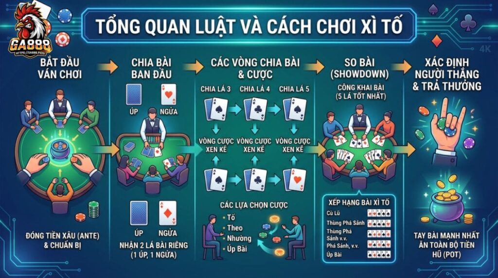 Tổng quan luật và cách chơi Xì Tố