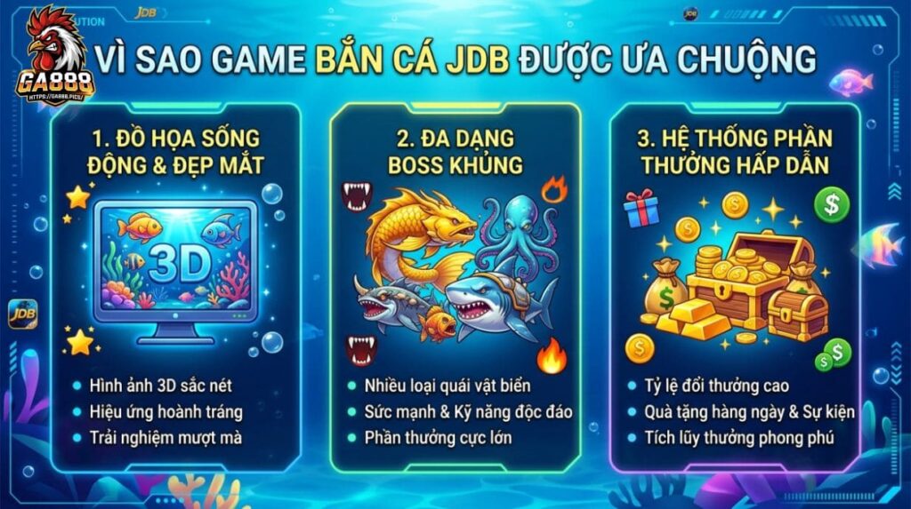 Vì sao game bắn cá JDB được ưa chuộng