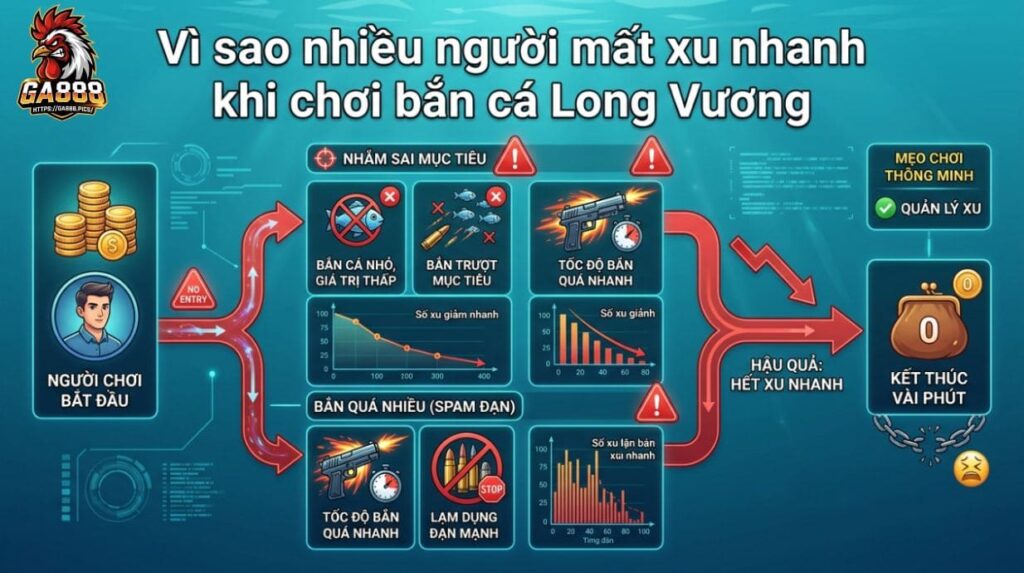 Vì sao nhiều người mất xu nhanh khi chơi bắn cá Long Vương