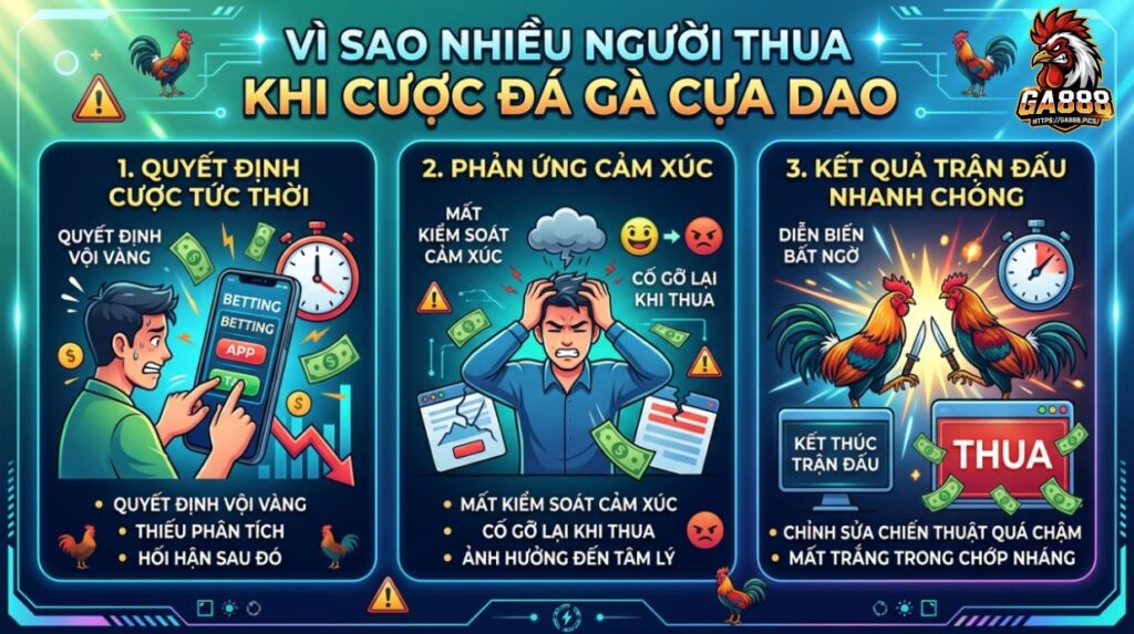 Vì Sao Nhiều Người Thua Khi Cược Đá Gà Cựa Dao