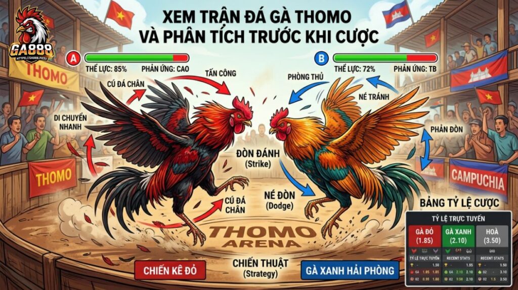 Xem Trận Đá Gà Thomo Và Phân Tích Trước Khi Cược