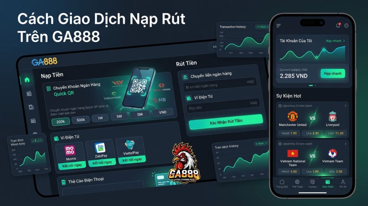 Cách Giao Dịch Nạp Rút Trên GA888 
