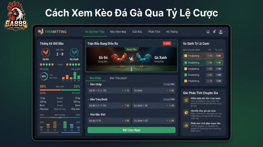 Cách Xem Kèo Đá Gà Qua Tỷ Lệ Cược