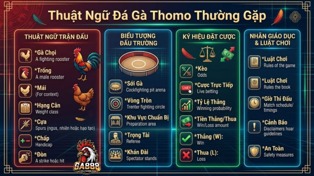 Thuật Ngữ Đá Gà Thomo Thường Gặp