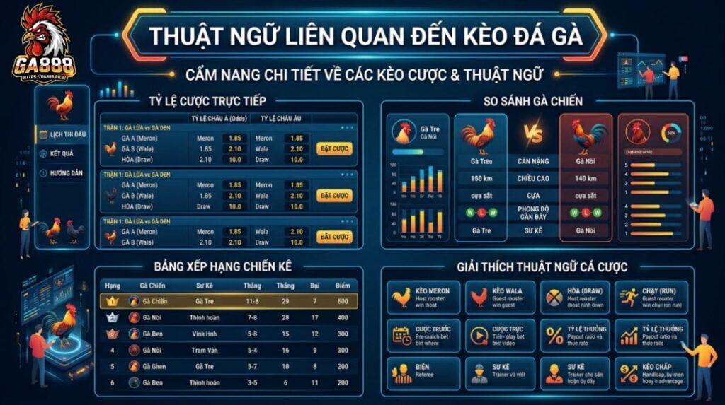 Thuật Ngữ Liên Quan Đến Kèo Đá Gà